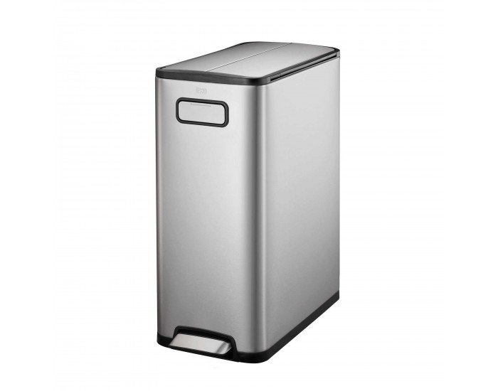 Кош за отпадъци Eko Ecofly, с педал и скрити колела, 45 L