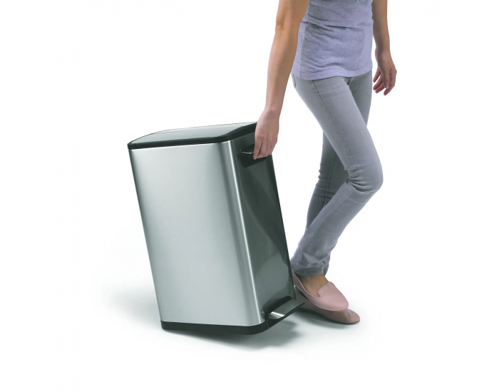 Кош за отпадъци Eko Ecofly, с педал и скрити колела, 45 L