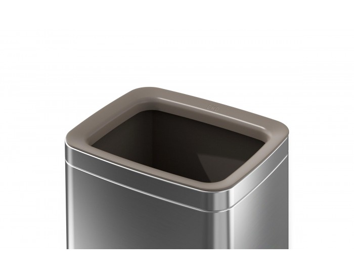 Кош за отпадъци Eko Laguna, без капак, 8 L, инокс, 23 х 18 х 35 cm