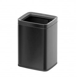 Кош за отпадъци Eko Laguna, без капак, 8 L, черен, 23 х 18 х 35 cm - EKO