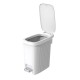 Кош за отпадъци Eko Touchgo, с педал, 10 L, бял