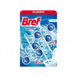 Ароматизатор за тоалетна Bref Active Power Trio Pack, океан, 50 g, 3 броя - Bref