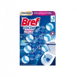 Ароматизатор за тоалетна Bref Color Active Premium, Chlorine, 3 х 50 g - Bref