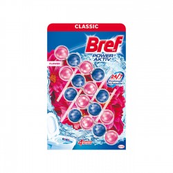 Ароматизатор за тоалетна Bref Power Aktiv, цветя, 4 х 50 g - Bref