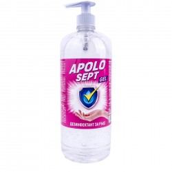 Дезинфекциращ препарат за ръце Apolo Sept, гел, с помпа, 1 L - Продукти за баня и WC