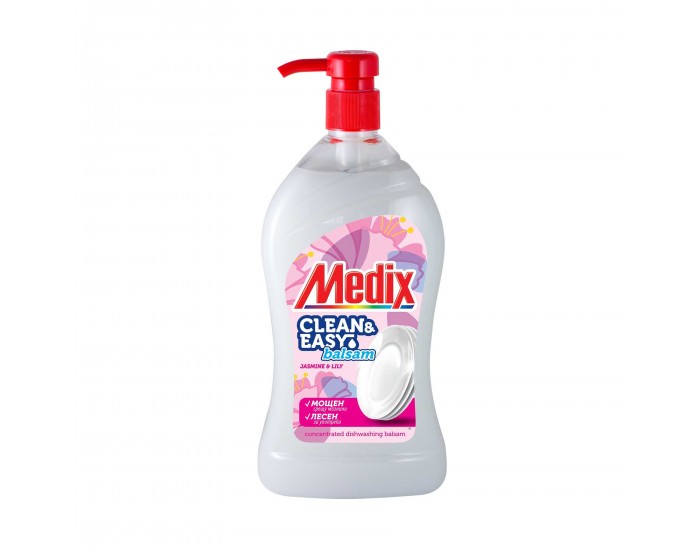 Препарат за миене на съдове Medix Clean & Easy, с помпа, бял, 800 ml