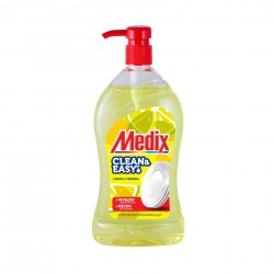 Препарат за миене на съдове Medix Clean & Easy, с помпа, жълт, 800 ml - Продукти за баня и WC