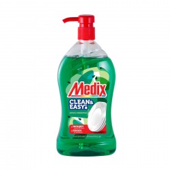 Препарат за миене на съдове Medix Clean & Easy, с помпа, зелен, 800 ml - Продукти за баня и WC