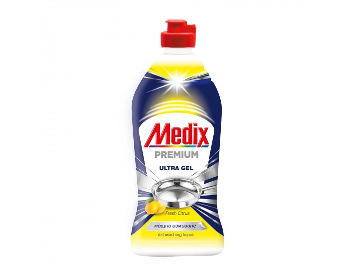 Препарат за миене на съдове Medix Premium, жълт, 415 ml