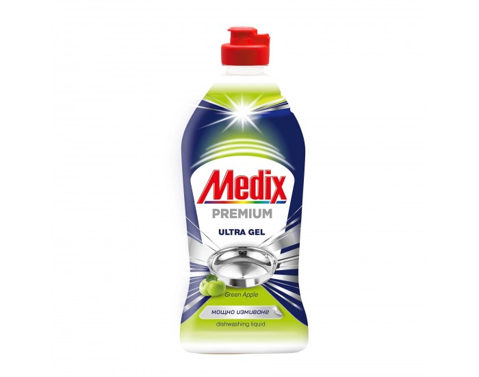 Препарат за миене на съдове Medix Premium, зелен, 415 ml