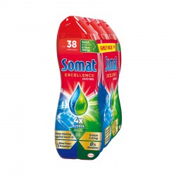 Гел за съдомиялна машина Somat XXXL Duo, 2.05 L, 3 броя - Продукти за баня и WC