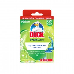 Ароматизатор за тоалетна Duck Fresh Discs, гел, пълнител, лайм, 36 ml, 2 броя - Продукти за баня и WC