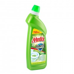 Препарат за почистване на тоалетни Medix Total Power Guard, гел, ябълка, светлозелен, 750 ml - Продукти за баня и WC