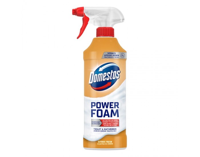 Почистваща пяна Domestos, цитрус, 435 ml