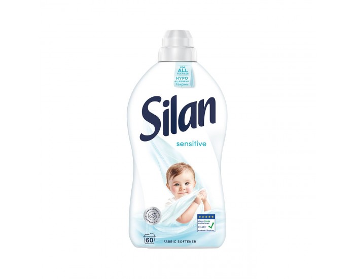 Омекотител Silan Sensitive, за 64 пранета, 1.408 L