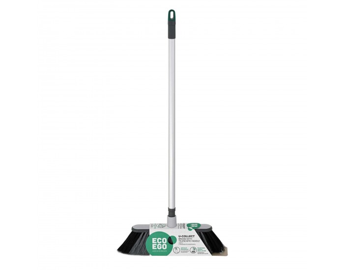 Четка за почистване на под York Eco Ego U-Collect, с дръжка, 130 cm