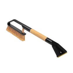 Четка за автомобил Futura Nature, с ледочистачка и дървена дръжка, 55 cm - Почистване и Дезинфекция