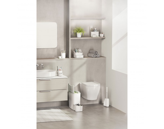 Четка за тоалетна Eko Swift-Glide, 15.8 х 7.2 х 46 cm, бяла