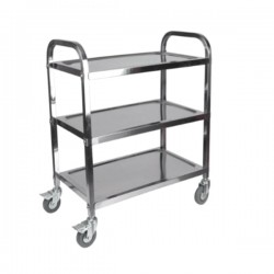 Количка за сервиране Office 1, 3 нива, метална, 86.5 х 45 х 89.5 cm - Почистване и Дезинфекция