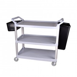 Количка за сервиране Office 1, 3 нива, PVC, 109 х 43 х 95 cm - Почистване и Дезинфекция
