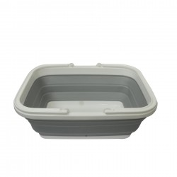 Кошница Office 1, сгъваема, 38 х 28.5 х 15.5 cm, сиво-бяла - Почистване и Дезинфекция