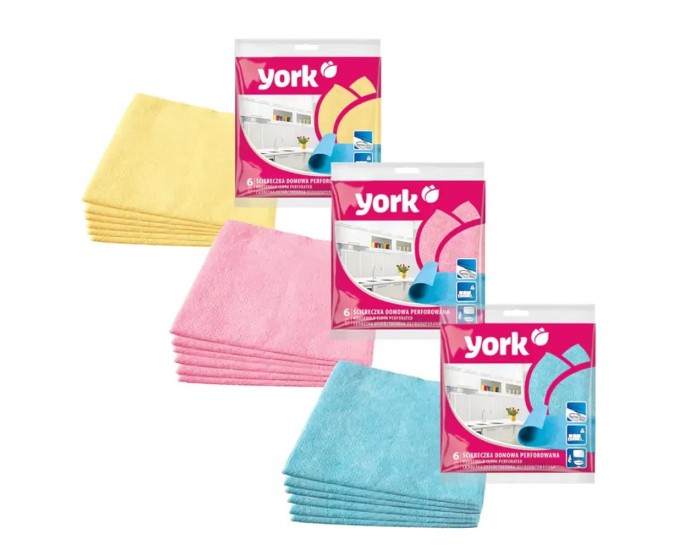Домакинска кърпа York, перфорирана, 34 х 35 cm, 6 броя