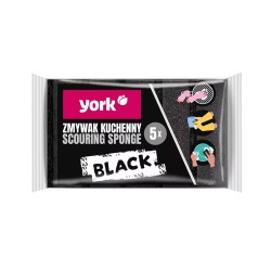 Домакинска гъба York Maxi, двуслойна, черна, 5 броя - Почистване и Дезинфекция