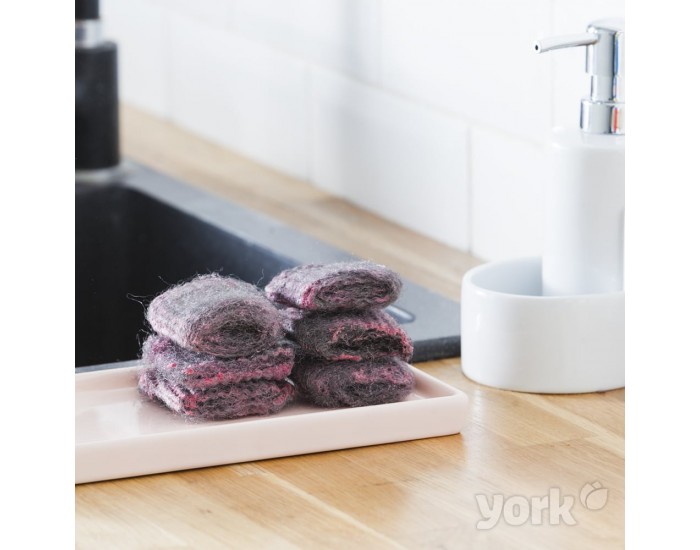 Домакинска тел за съдове York, със сапун, 6 броя
