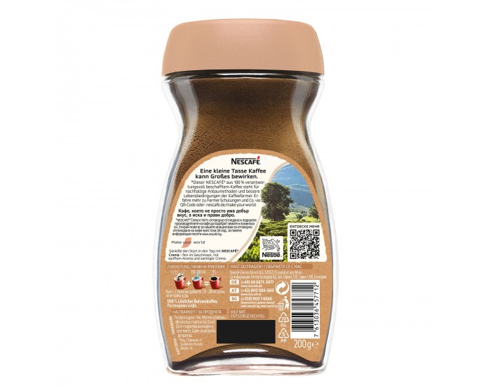 Nescafé Разтворимо кафе Classic Crema, 200 g, в буркан