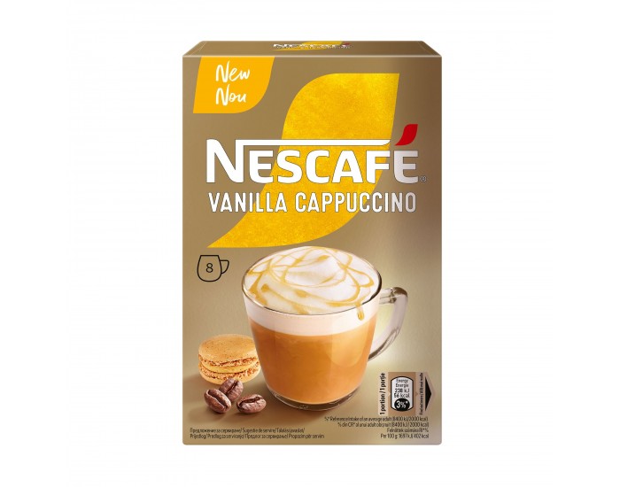 Nescafe Разтворимо кафе Cappuccino Vanilla ,13.5 g, 8 броя