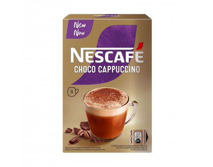 Nescafe Разтворимо кафе Cappuccino Choco ,13.5 g, 8 броя