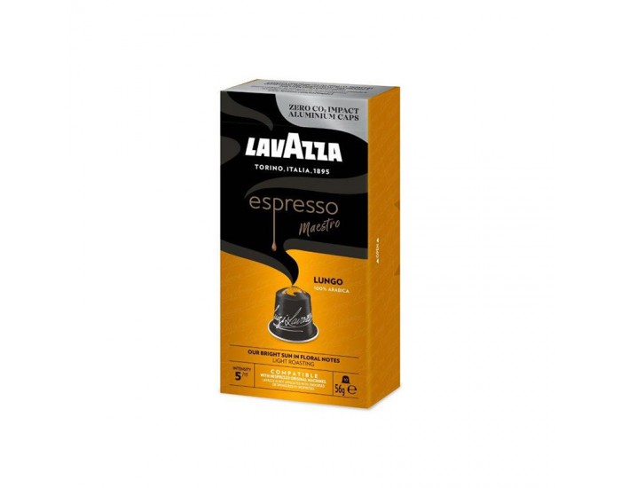 Lavazza Кафе капсула Lungo Nespresso, стандарт, алуминиева, 10 броя
