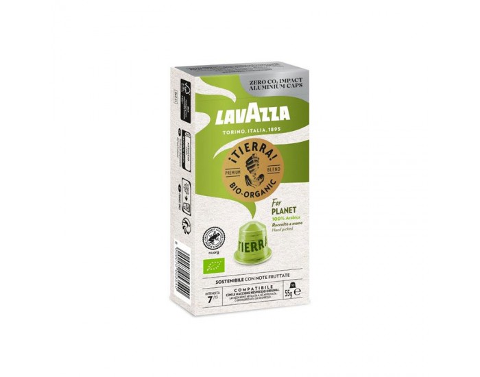 Lavazza Кафе капсула Tierra Bio Nespresso, стандарт, алуминиева, 10 броя