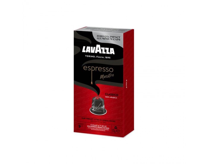 Lavazza Кафе капсула Classico Nespresso, стандарт, алуминиева, 10 броя