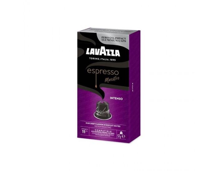 Lavazza Кафе капсула Intenso Nespresso, стандарт, алуминиева, 10 броя