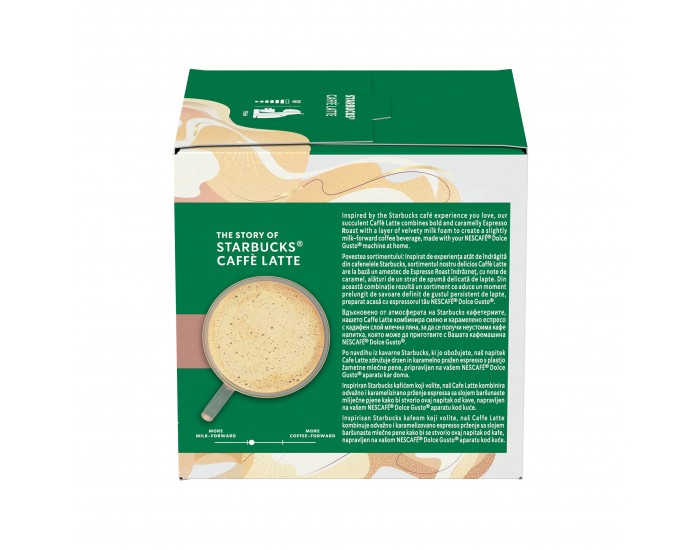 Nescafé Dolce Gusto Кафе капсула Starbucks, Caffe Latte, 12 броя