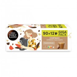 Nescafe Dolce Gusto Кафе капсула Cortado Espresso Macchiato, Giga pack, 102 броя - Nescafe