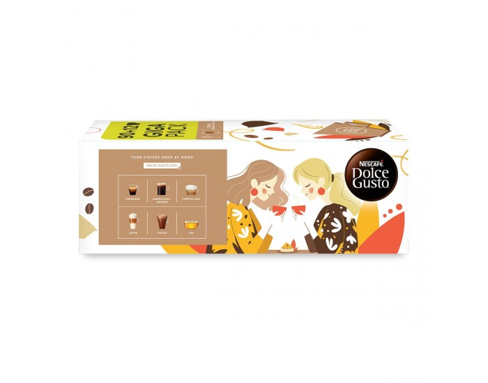Nescafe Dolce Gusto Кафе капсула Cortado Espresso Macchiato, Giga pack, 102 броя