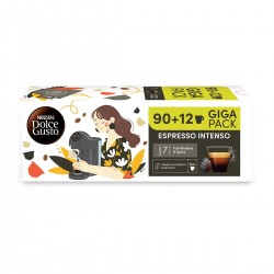 Nescafe Dolce Gusto Кафе капсула Espresso Intenso, Giga pack, 102 броя - Nescafe