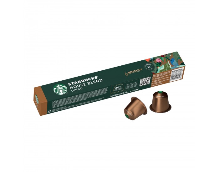 Starbucks Кафе капсула House Blend Lungo, за Nespresso, 10 броя