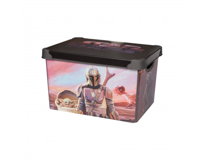 Disney Комплект The Mandalorian, кутия за съхранение 20 L, възглавница Mickey, кутия за храна Mickey, настолна игра, стъклена и порцеланова чаша
