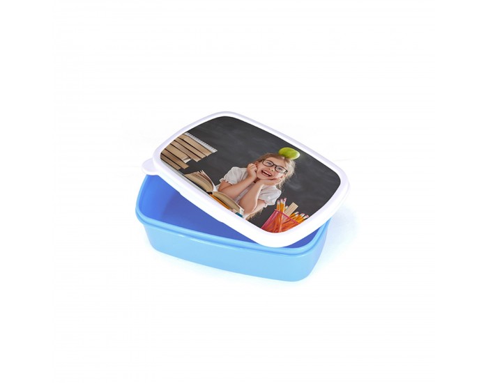 BESTSUB Кутия за храна, 18 х 13 х 6 cm, синя, с възможност за персонализация