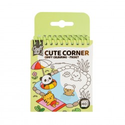Craft ID Книжка за оцветяване Comfy Coloring – Cute Corner, мини - Craft id