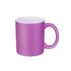 BESTSUB Чаша, глитер, лилава, 330 ml, с възможност за персонализация - Декорации
