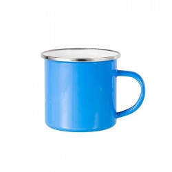 BESTSUB Канче с дръжка, емайлирано, светлосиньо, 360 ml, с възможност за персонализация - Декорации