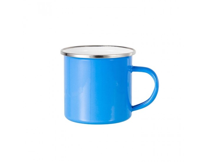 BESTSUB Канче с дръжка, емайлирано, светлосиньо, 360 ml, с възможност за персонализация