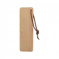 Разделител за книга Bookmark, бамбук, с кожена връзка - Офис аксесоари