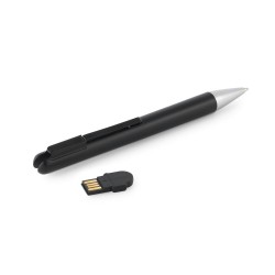 Hi!dea USB флаш памет Savery, 4GB, с химикалка, черна - Hi!dea