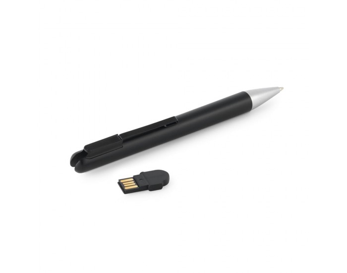Hi!dea USB флаш памет Savery, 4GB, с химикалка, черна