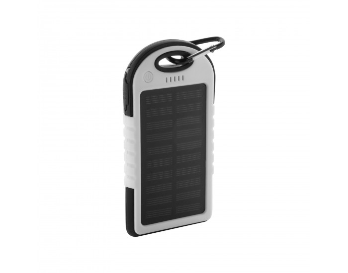 Cool Мобилна батерия Durabank Solar, 4000 mAh, бяло-черна